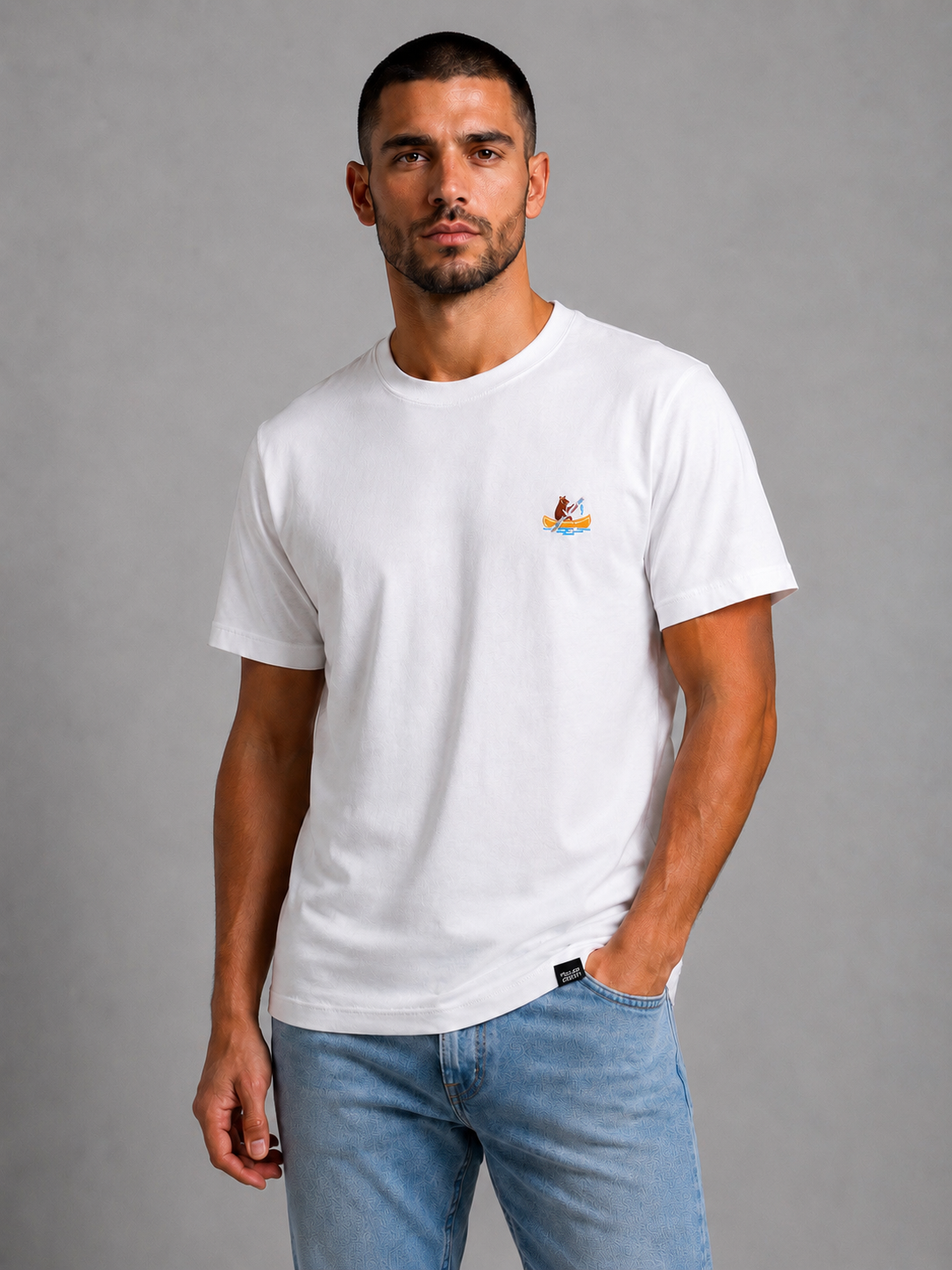 Gold Rush uomo t-shirt Ricamo M1MINI05