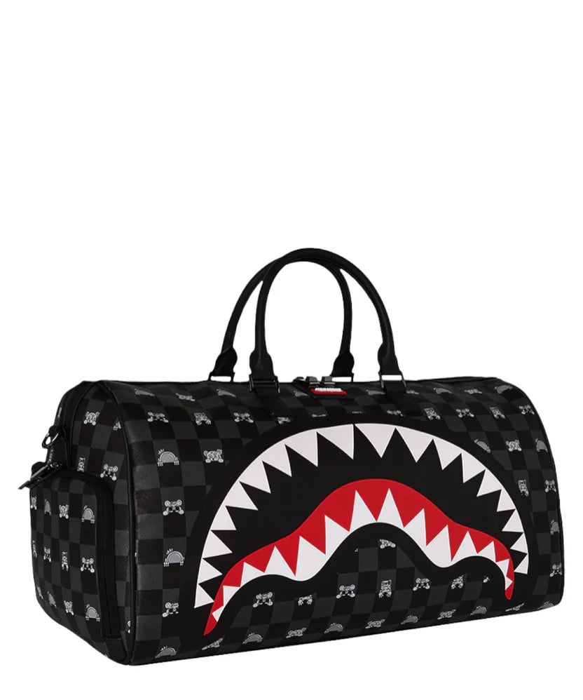 Sprayground  borsone GRAY PEEKING Character Check Large Duffle 910D8910NSZ