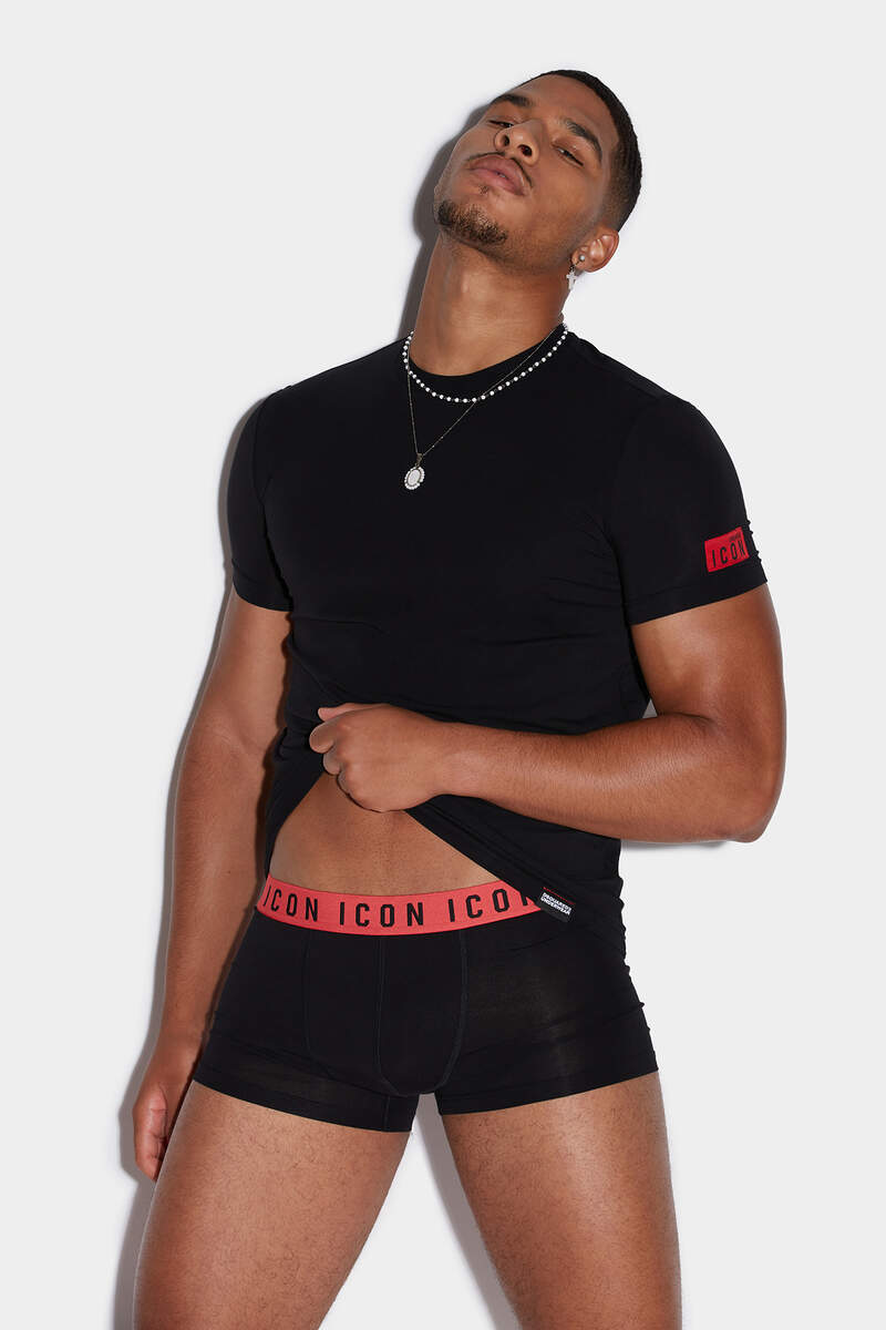 Dsquared Uomo T-shirt Nero e Corallo D9M204480