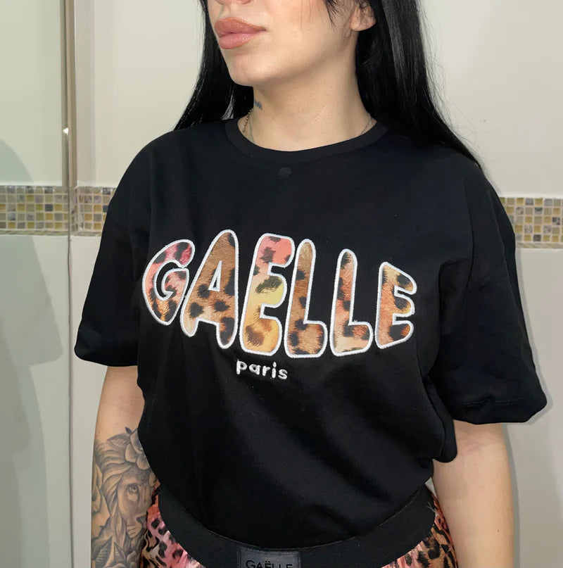 Gaelle donna t-shirt  GAABW04387 - PTTS0037 - NE01 nero
