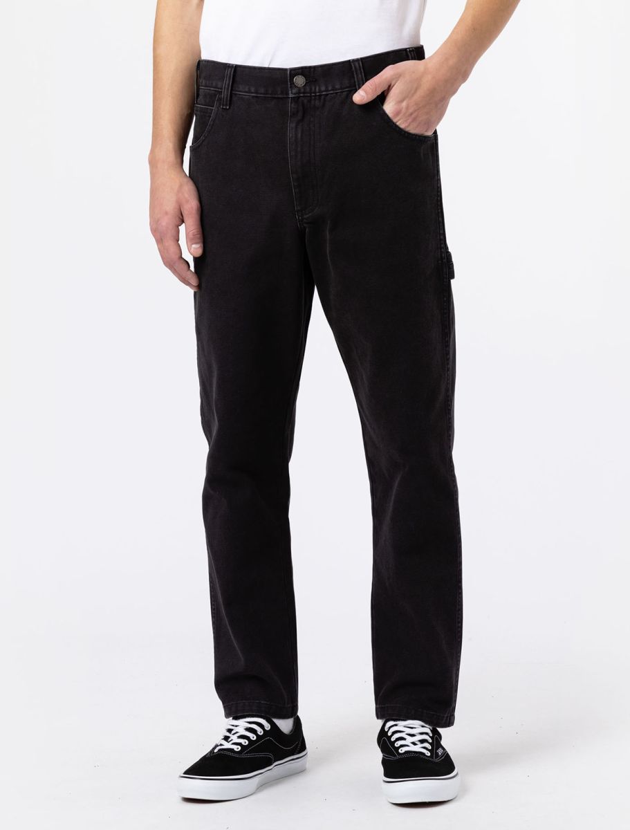 dickies uomo pantalone duck carpenter stone w.black