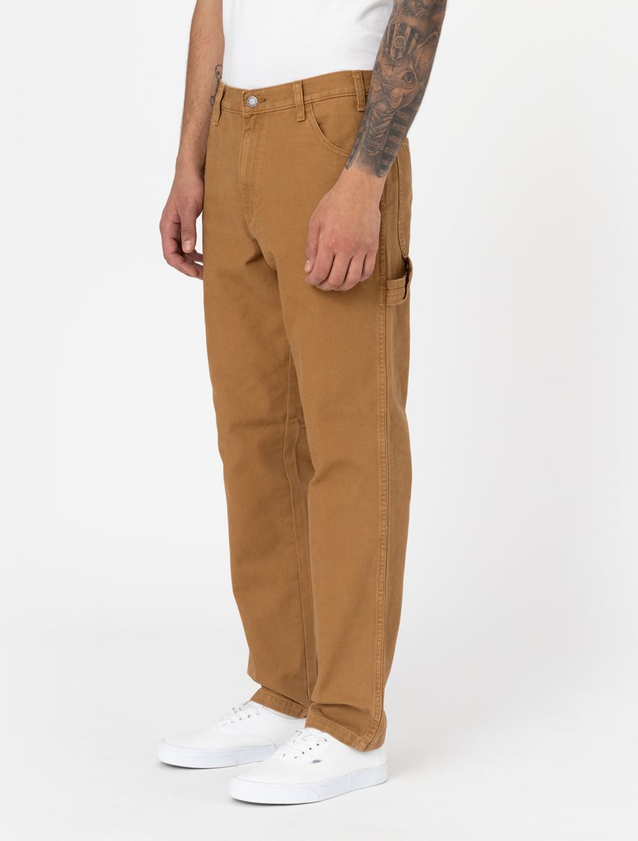 dickies uomo pantalone duck carpenter stone w.brown