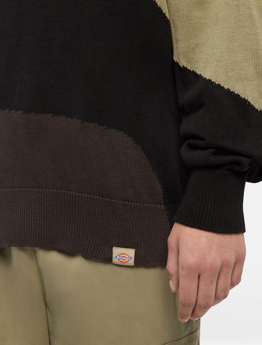 dickies uomo felpa camo sweater imperial green