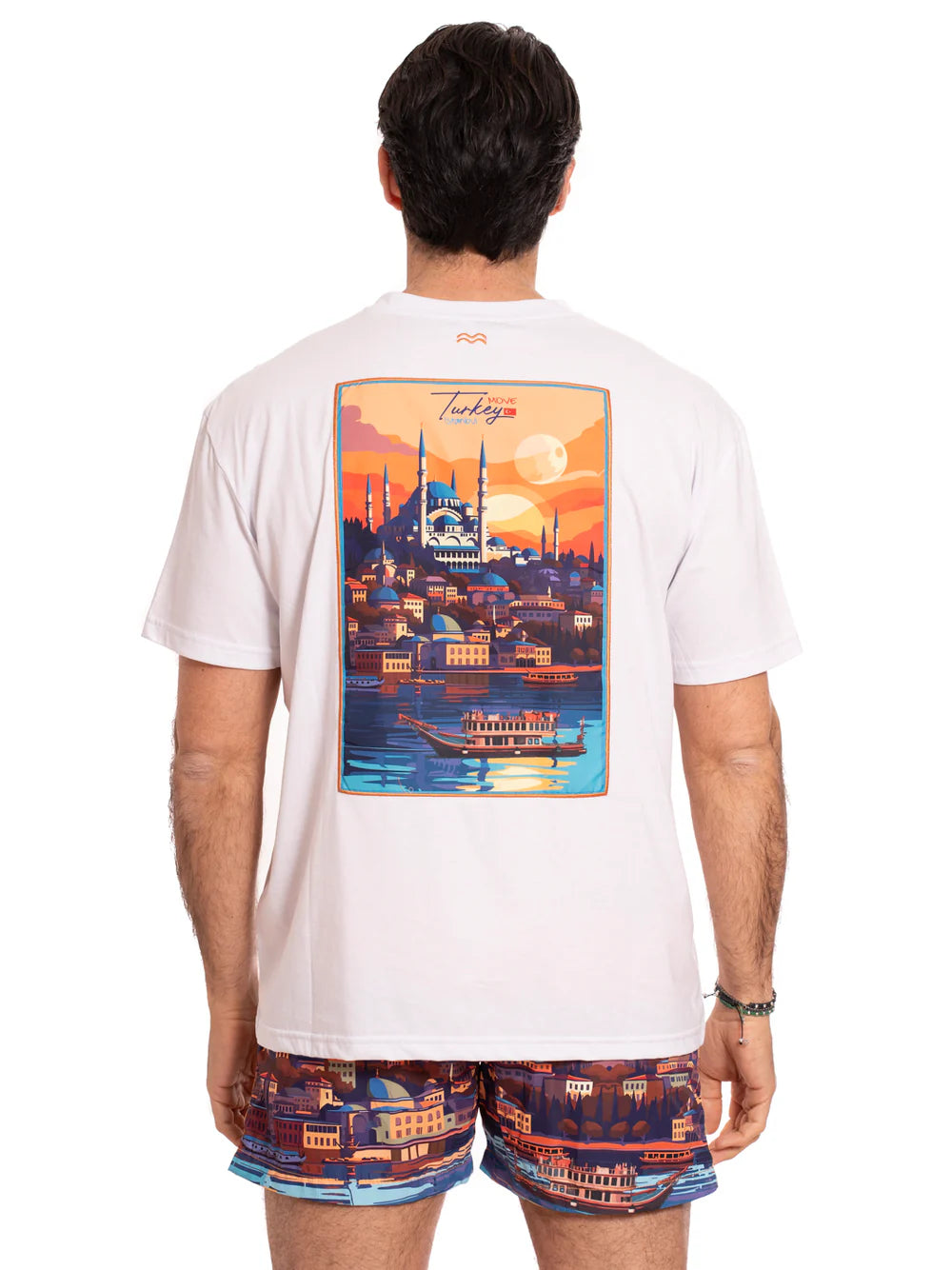 Move uomo t-shirt ricamo e inserto stampa Turchia