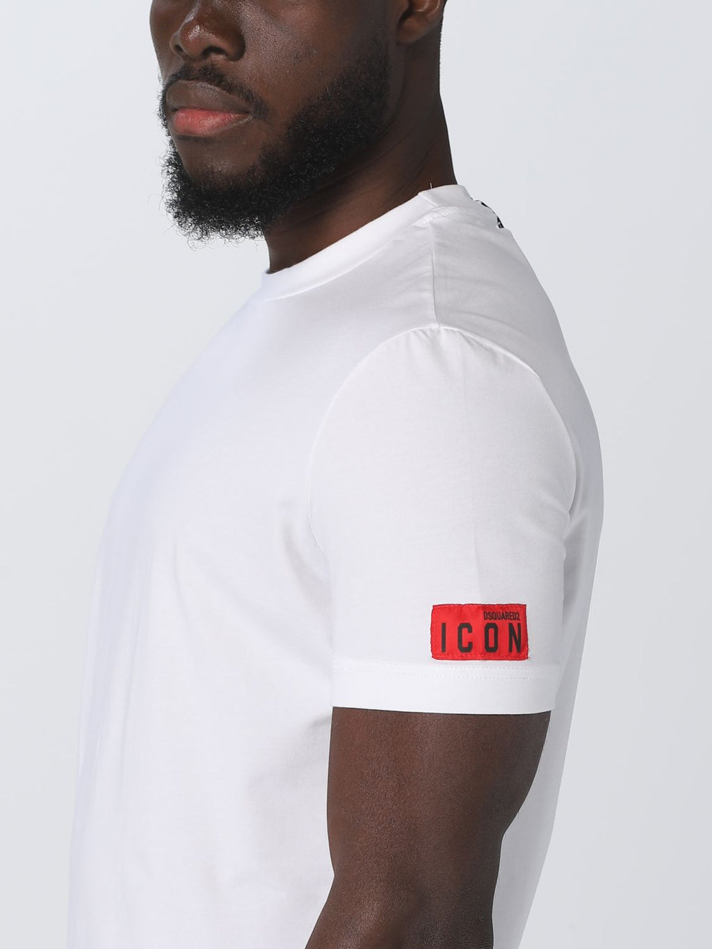 Dsquared Uomo T-shirt Logo Manica BI/Corallo D9M204480