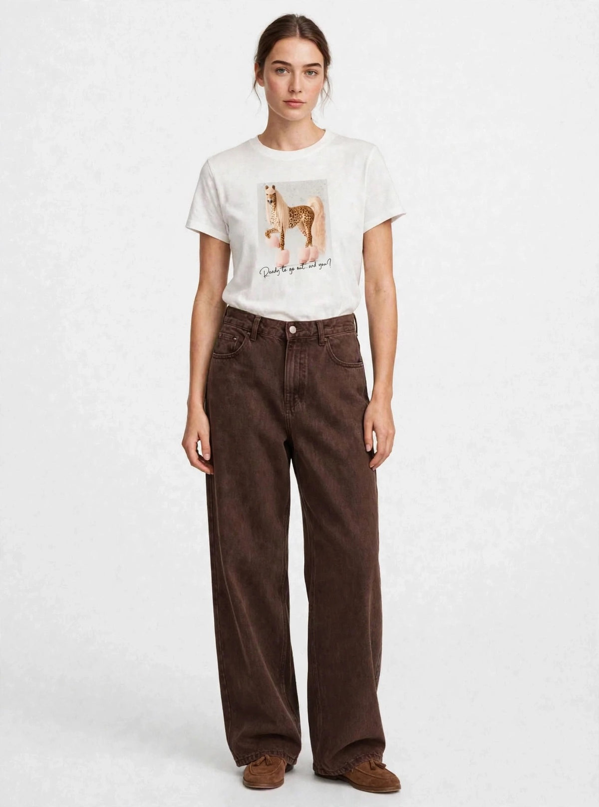Gold Rush t-shirt STAMPA CAVALLO W1SMERALDO01