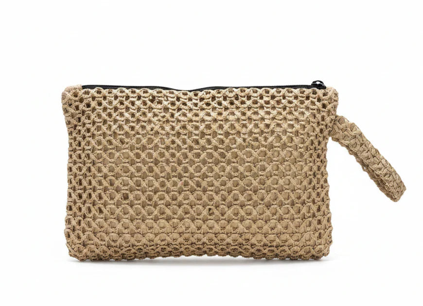 4giveness pochette Cartapaglia Ricamo 6173 Sand\Nero