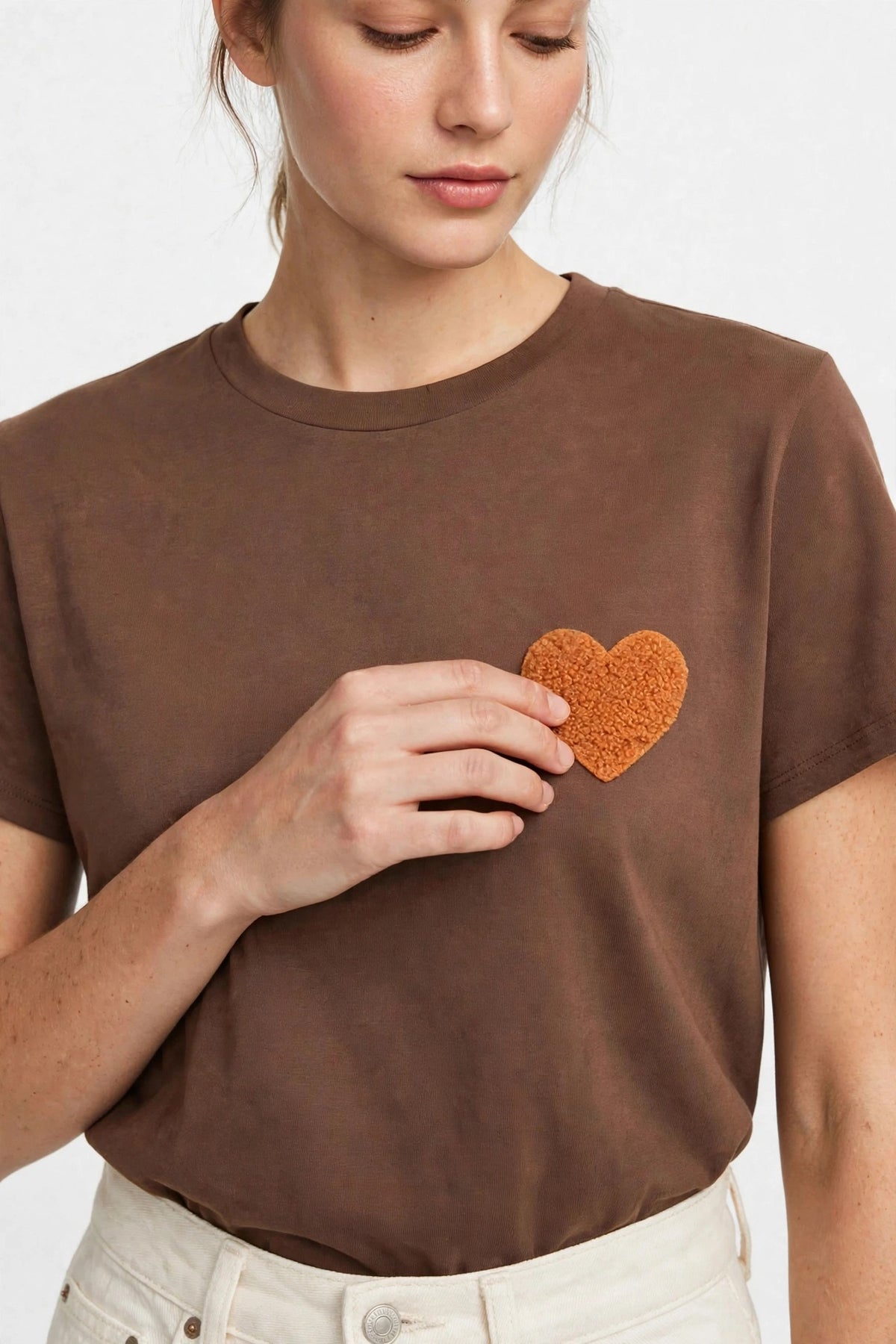 Gold Rush t-shirt RICAMO SPUGNA CUORE T-HEART