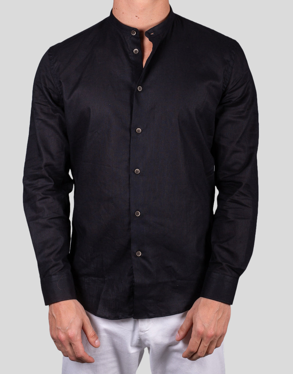 Gold Rush uomo camicia lino corea Seul Nero
