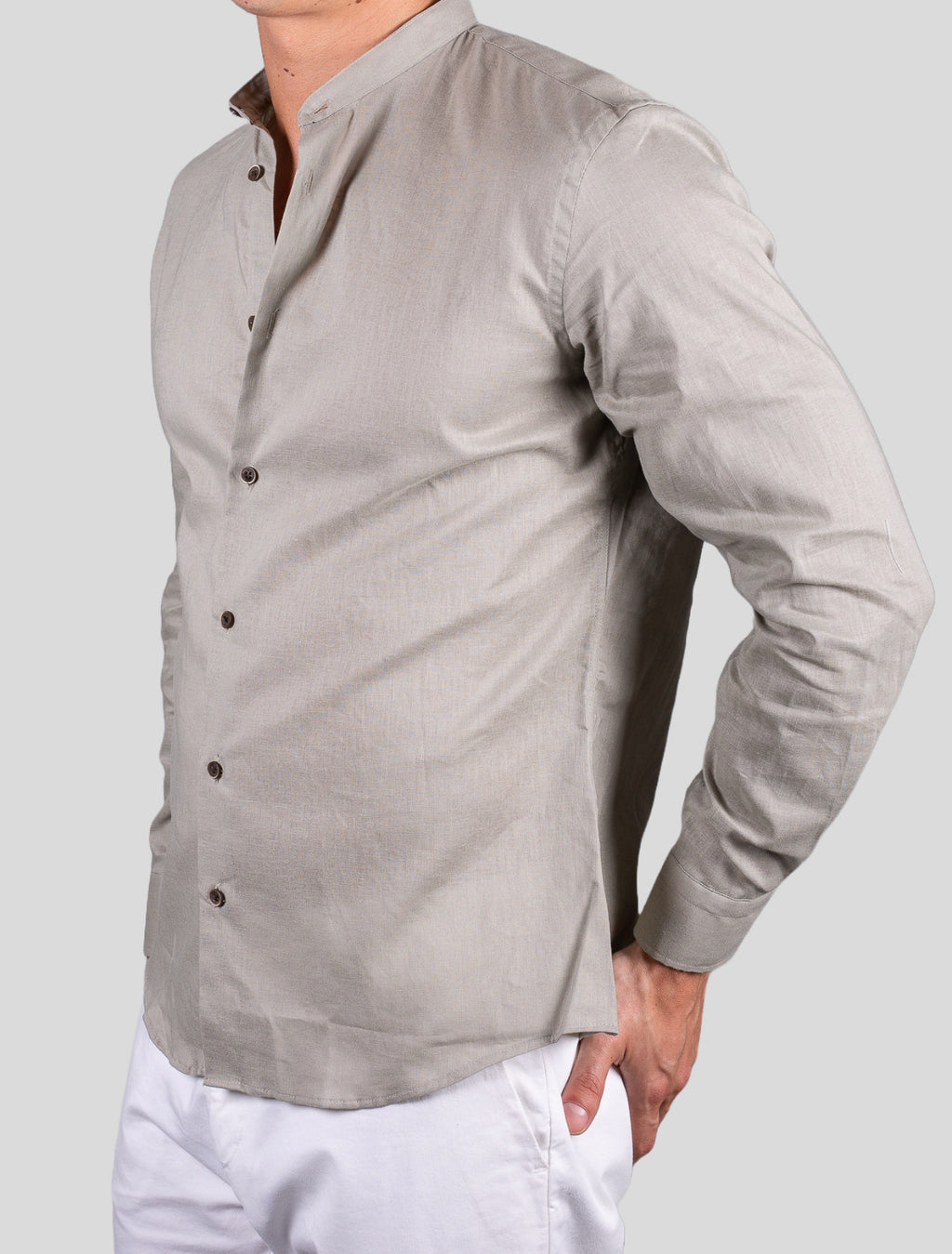 Gold Rush uomo camicia lino corea seul Salvia