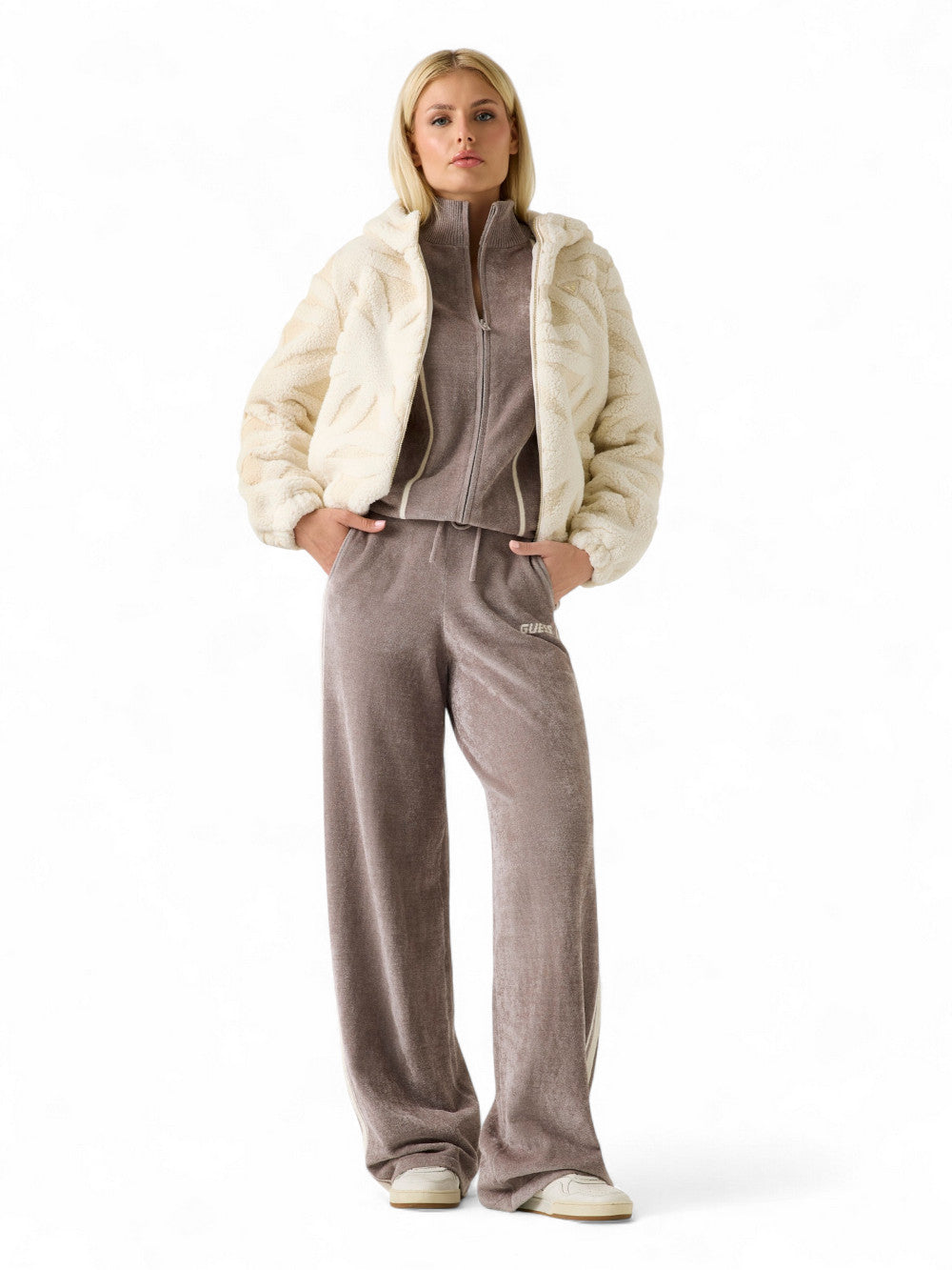 Guess donna giubbino Jacquard V5BL09 W0120 spiritWhite