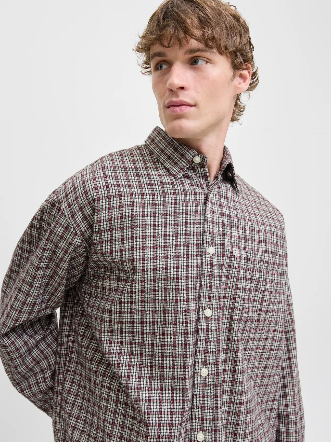 Jack & Jones uomo camicia Meadows 12283116 Deep Maho
