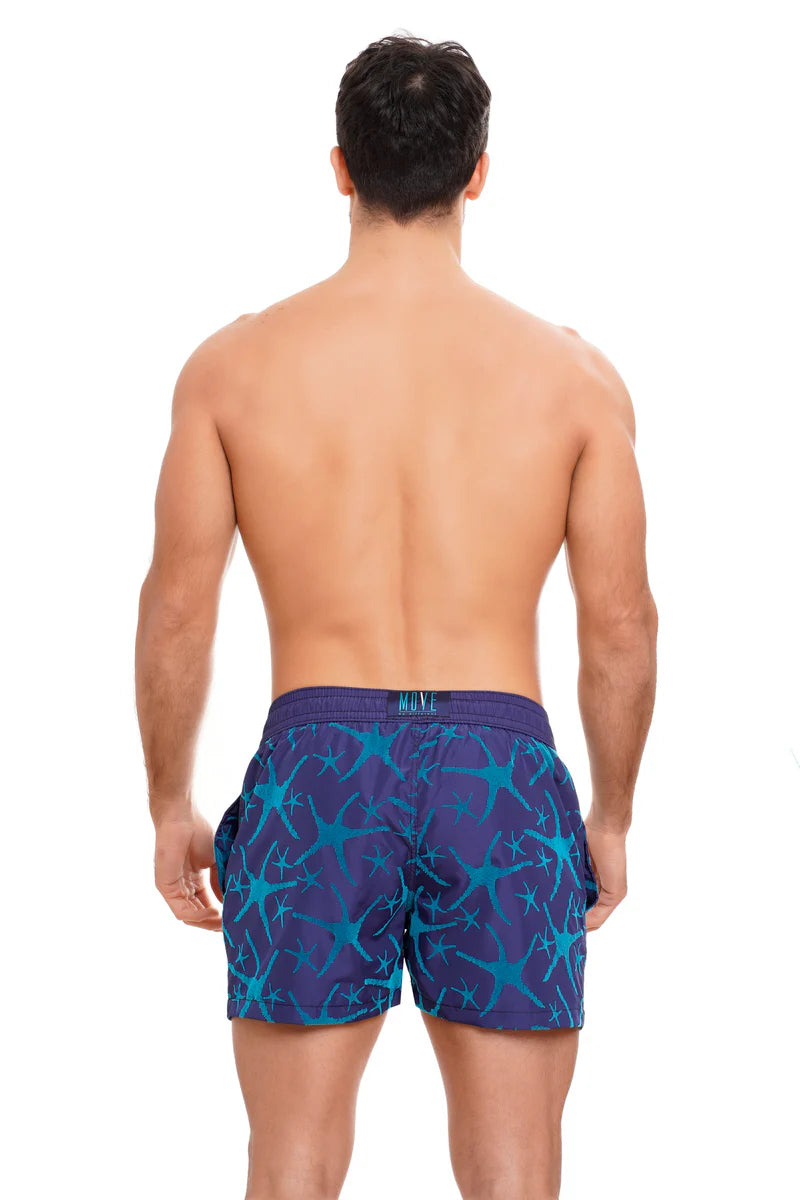Move uomo costume Guadalupa blu stella turchese