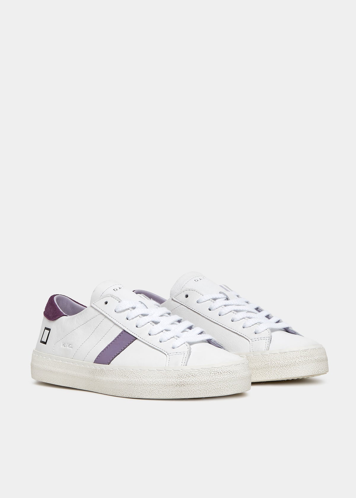 D.A.T.E. Donna Scarpa Hill Low Vintage White Purple W401-HL-VD-IP