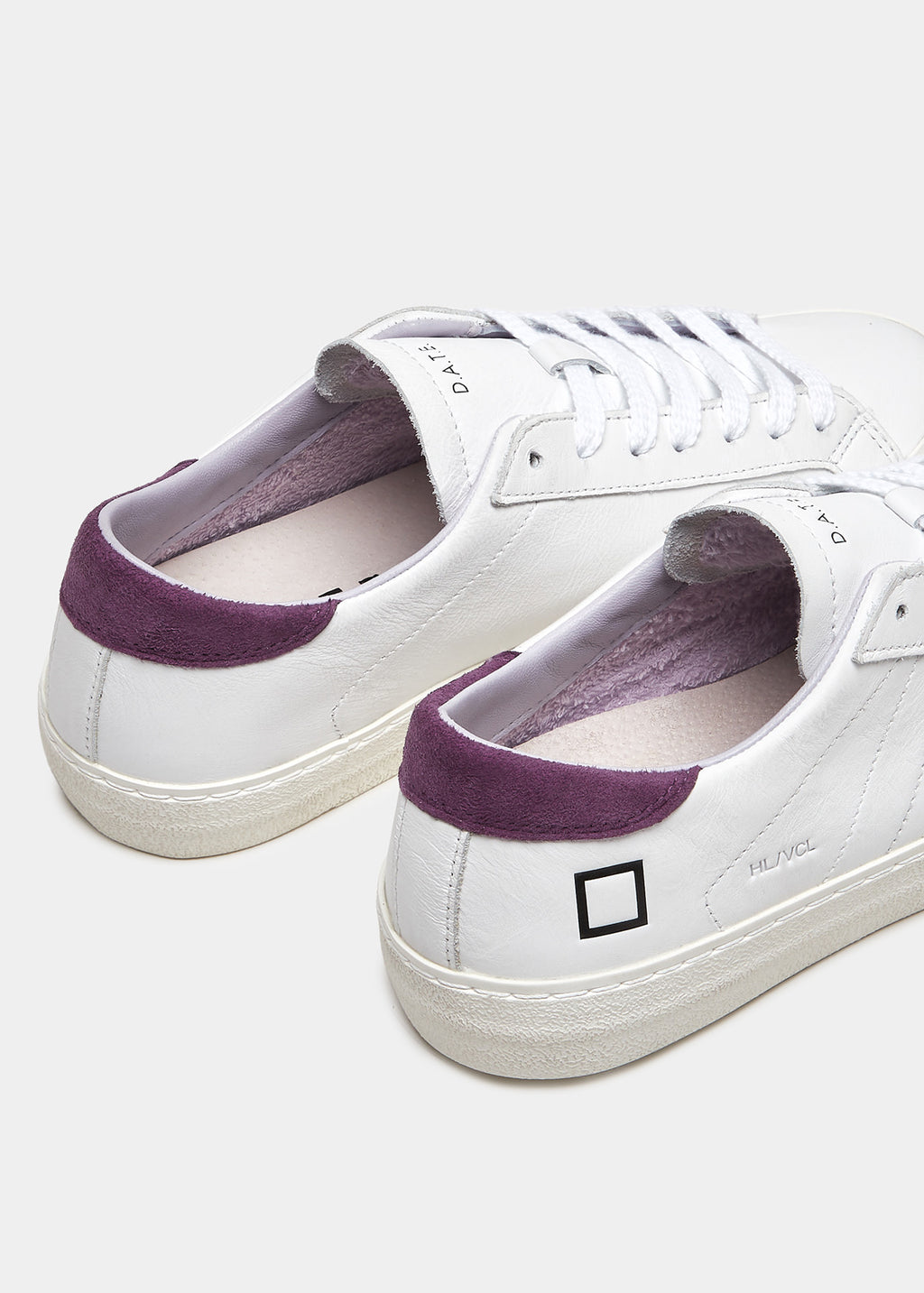 D.A.T.E. Donna Scarpa Hill Low Vintage White Purple W401-HL-VD-IP