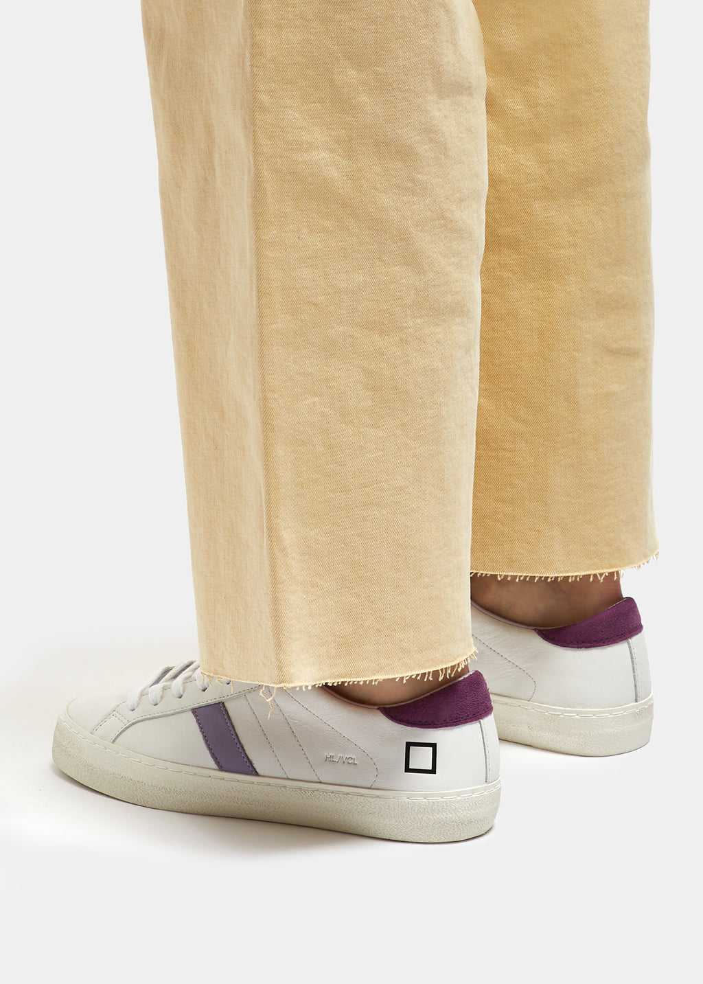 D.A.T.E. Donna Scarpa Hill Low Vintage White Purple W401-HL-VD-IP
