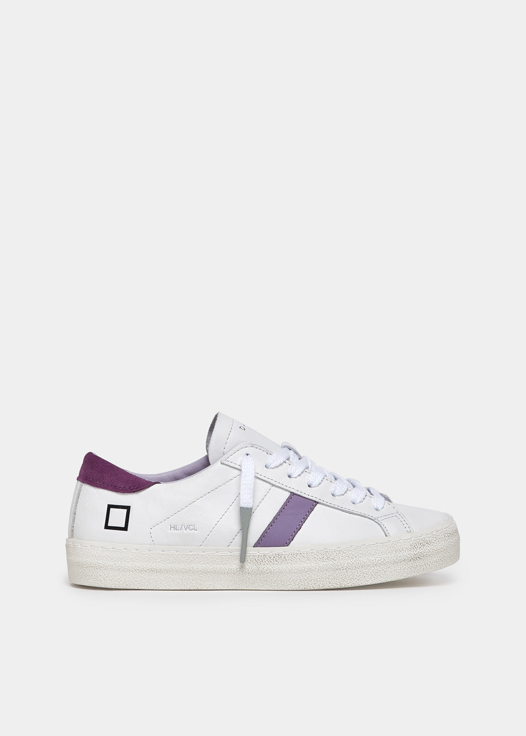 D.A.T.E. Donna Scarpa Hill Low Vintage White Purple W401-HL-VD-IP