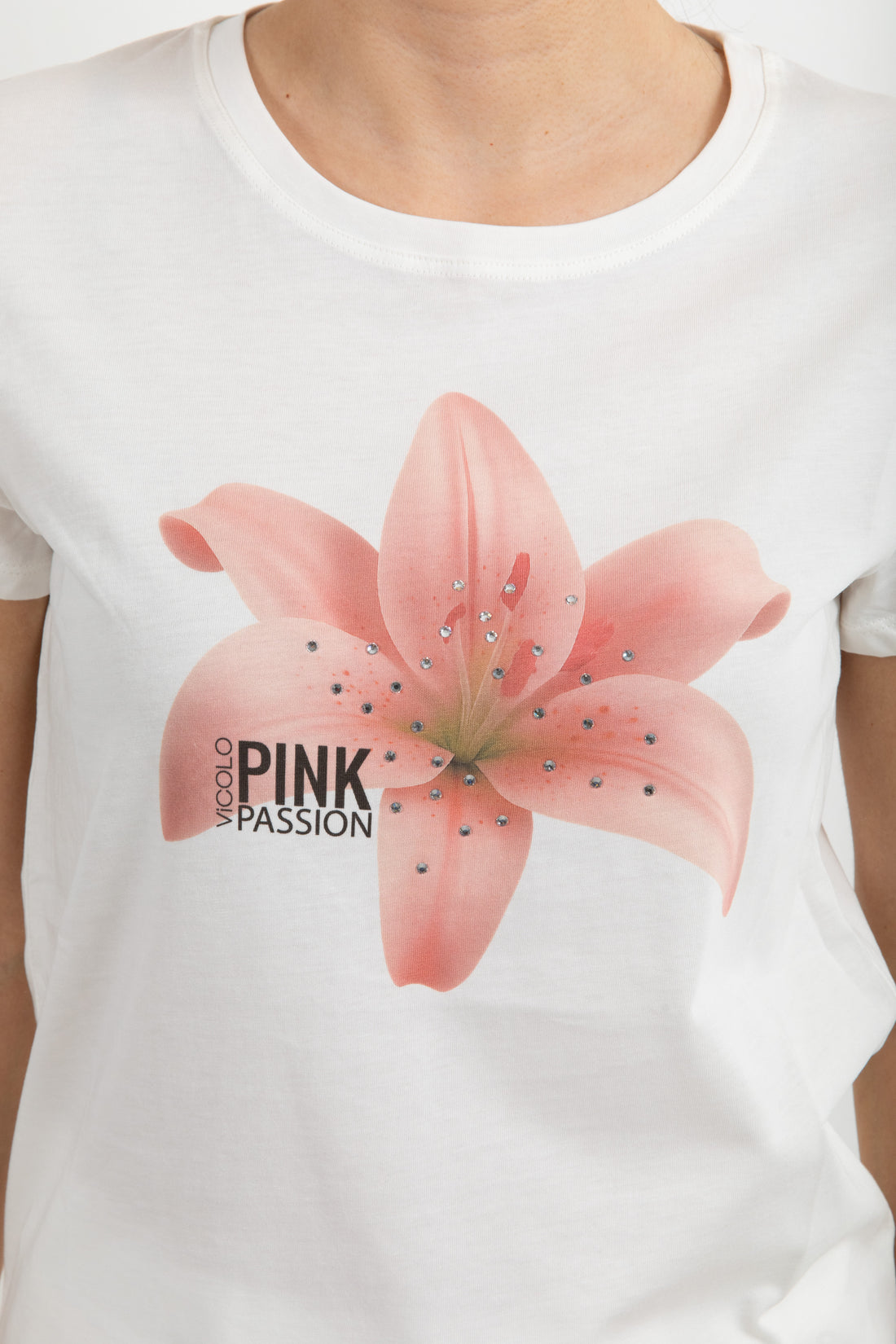Vicolo donna t-shirt RD0948 E25 PANNA
