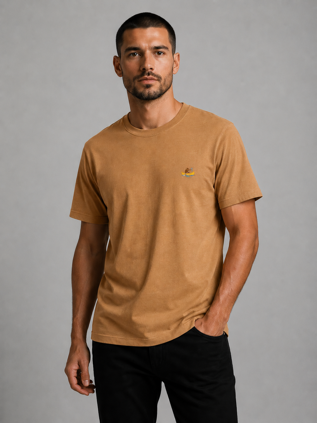 Gold Rush uomo t-shirt Ricamo M1MINI05