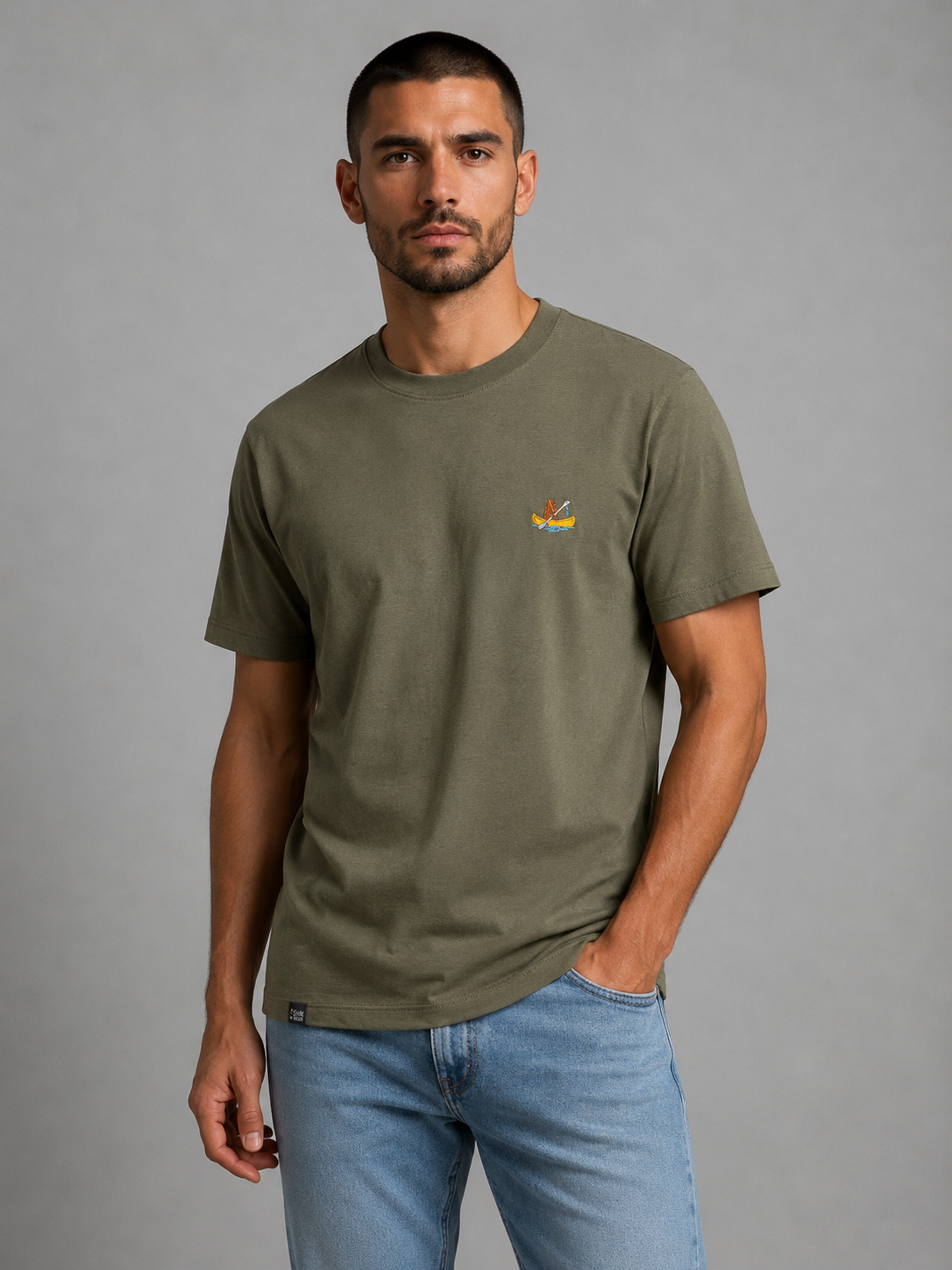 Gold Rush uomo t-shirt Ricamo M1MINI05