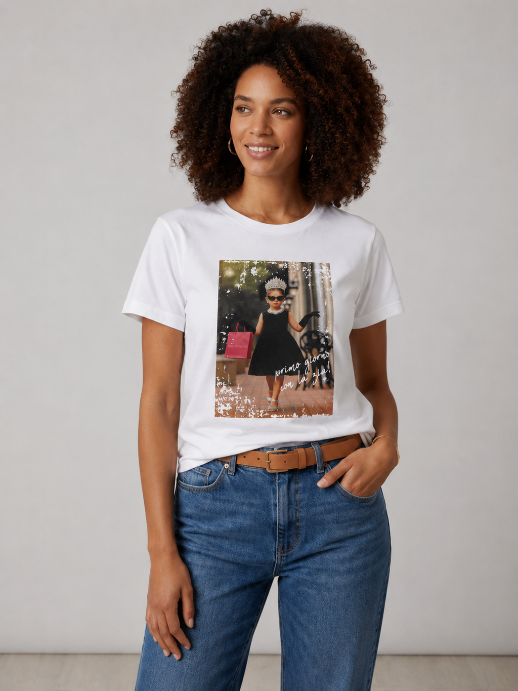 Gold Rush donna t-shirt STAMPA W1BRAZZA07 PANNA