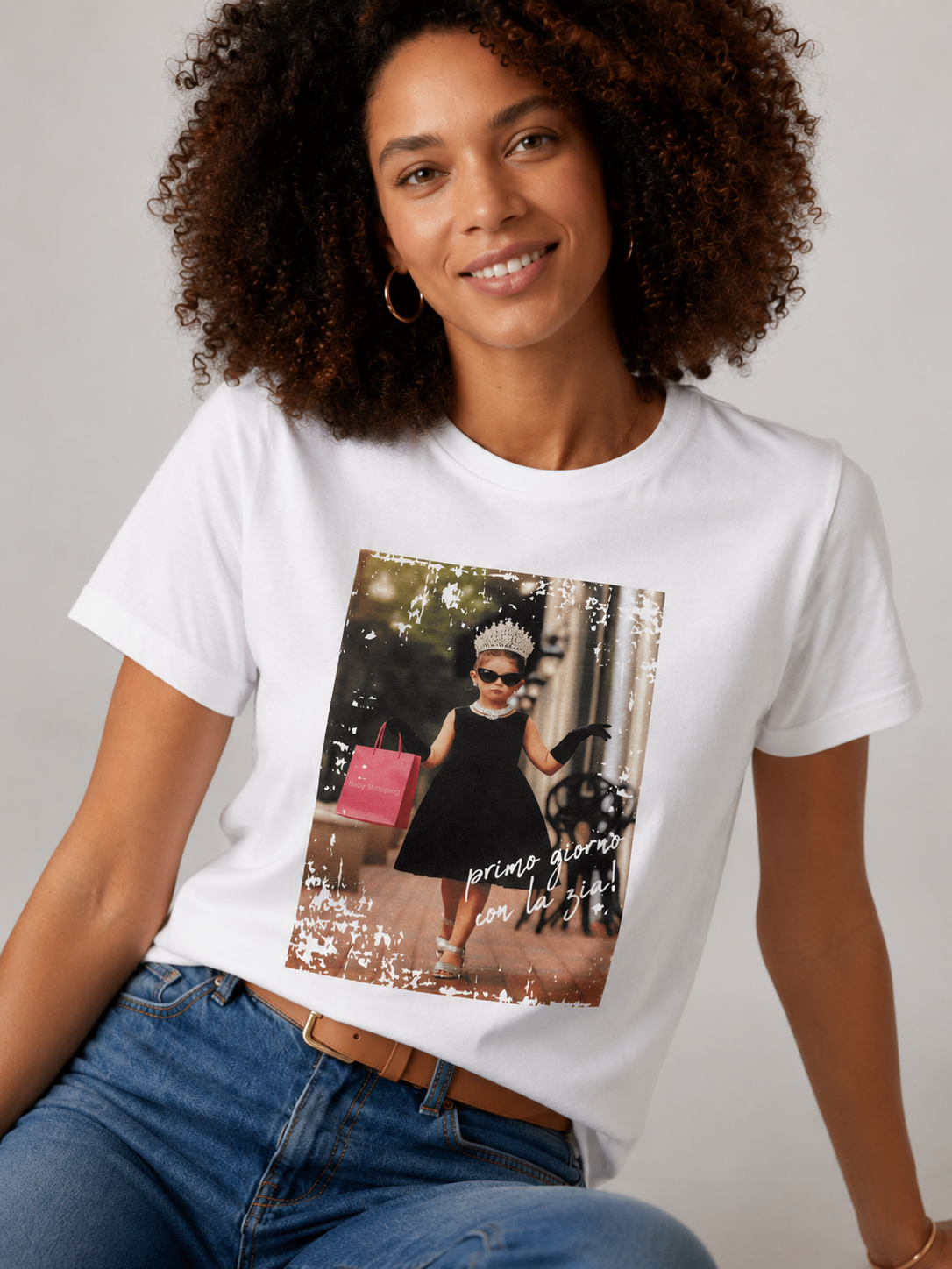 Gold Rush donna t-shirt STAMPA W1BRAZZA07 PANNA