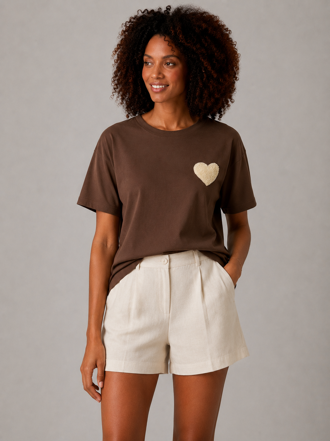 Gold Rush donna t-shirt BIELASTICO CUORE SPUGNA