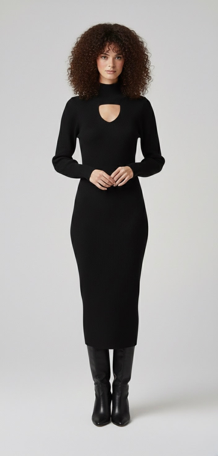 Gold Rush donna abito W4196 NERO