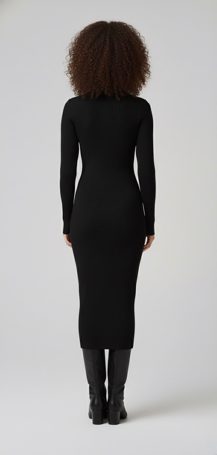 Gold Rush donna abito W4196 NERO