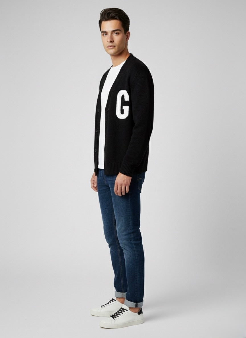 Gold Rush uomo CARDIGAN MA3009GR NERO