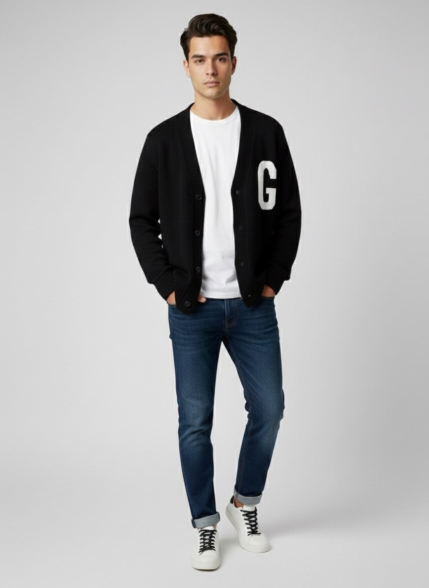 Gold Rush uomo CARDIGAN MA3009GR NERO