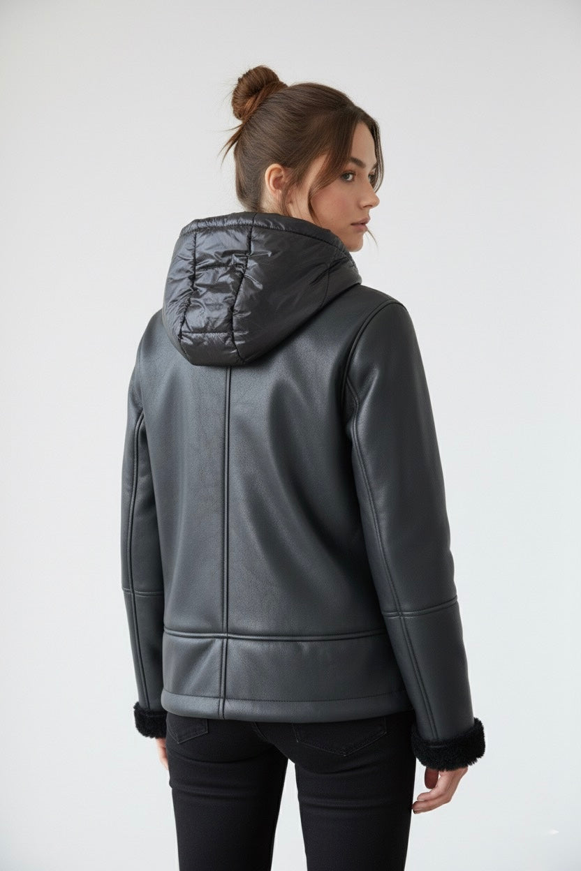 Yes Zee donna giubbino Pu Leather J018GB00 0801