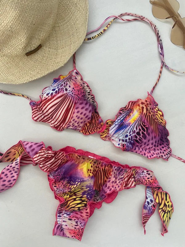 4giveness donna costume BIKINI MARY PINK Butterfly 6252