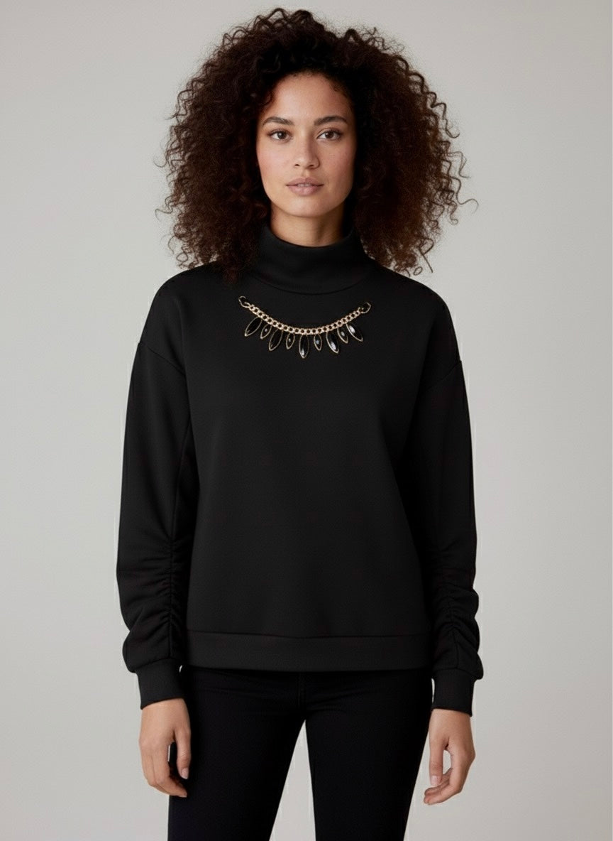 Gold Rush donna felpa W1LOREN06 I25 NERO