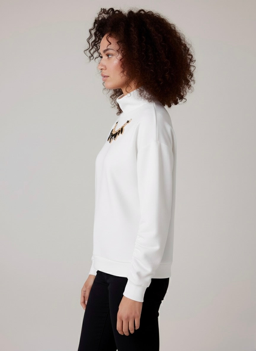 Gold Rush donna felpa W1LOREN06 I25 PANNA