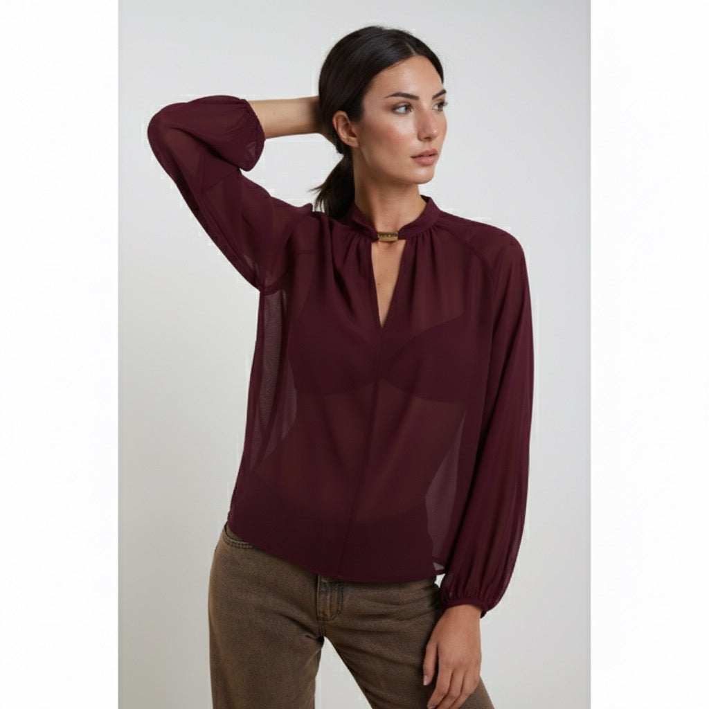 Susy Mix donna camicia C4220DG I25 Vino