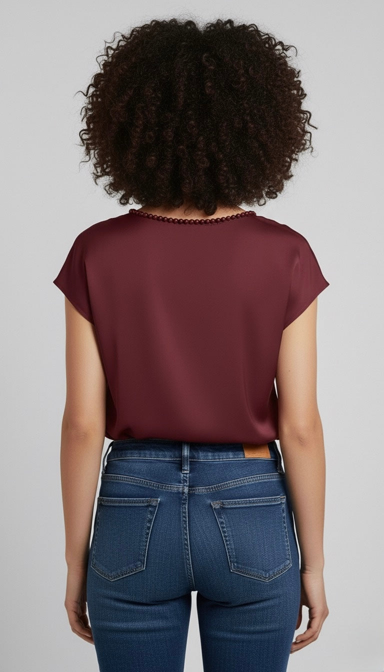 Susy Mix donna blusa C923BU I25 BORDEAUX