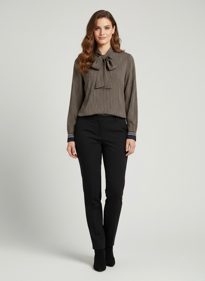 Only donna t-shirt Veda Border 15357486 Black