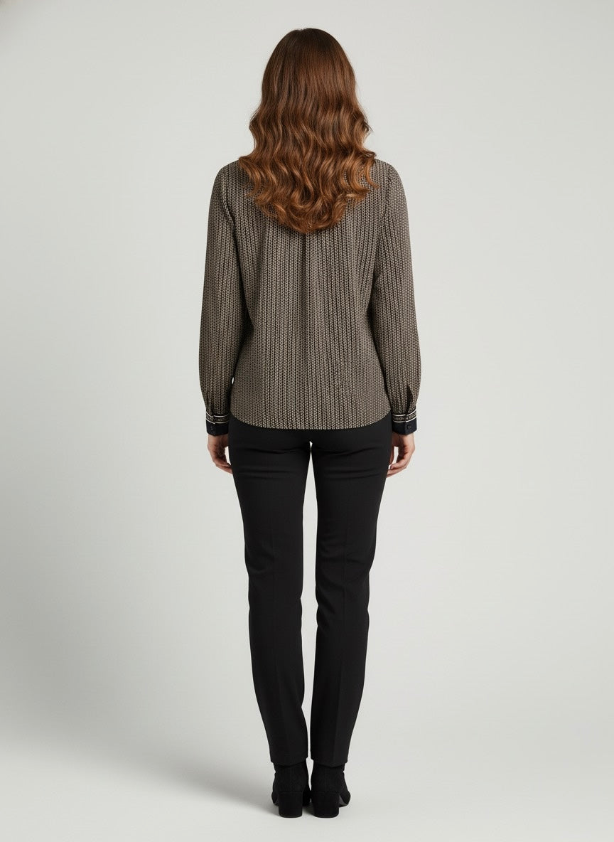 Only donna t-shirt Veda Border 15357486 Black