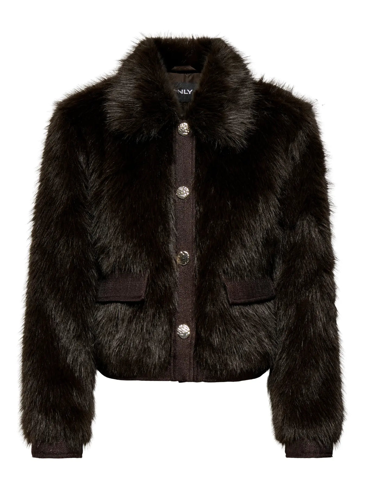 Only giubbino NEWVADA FAUX FUR 15381285 Coffe Bean