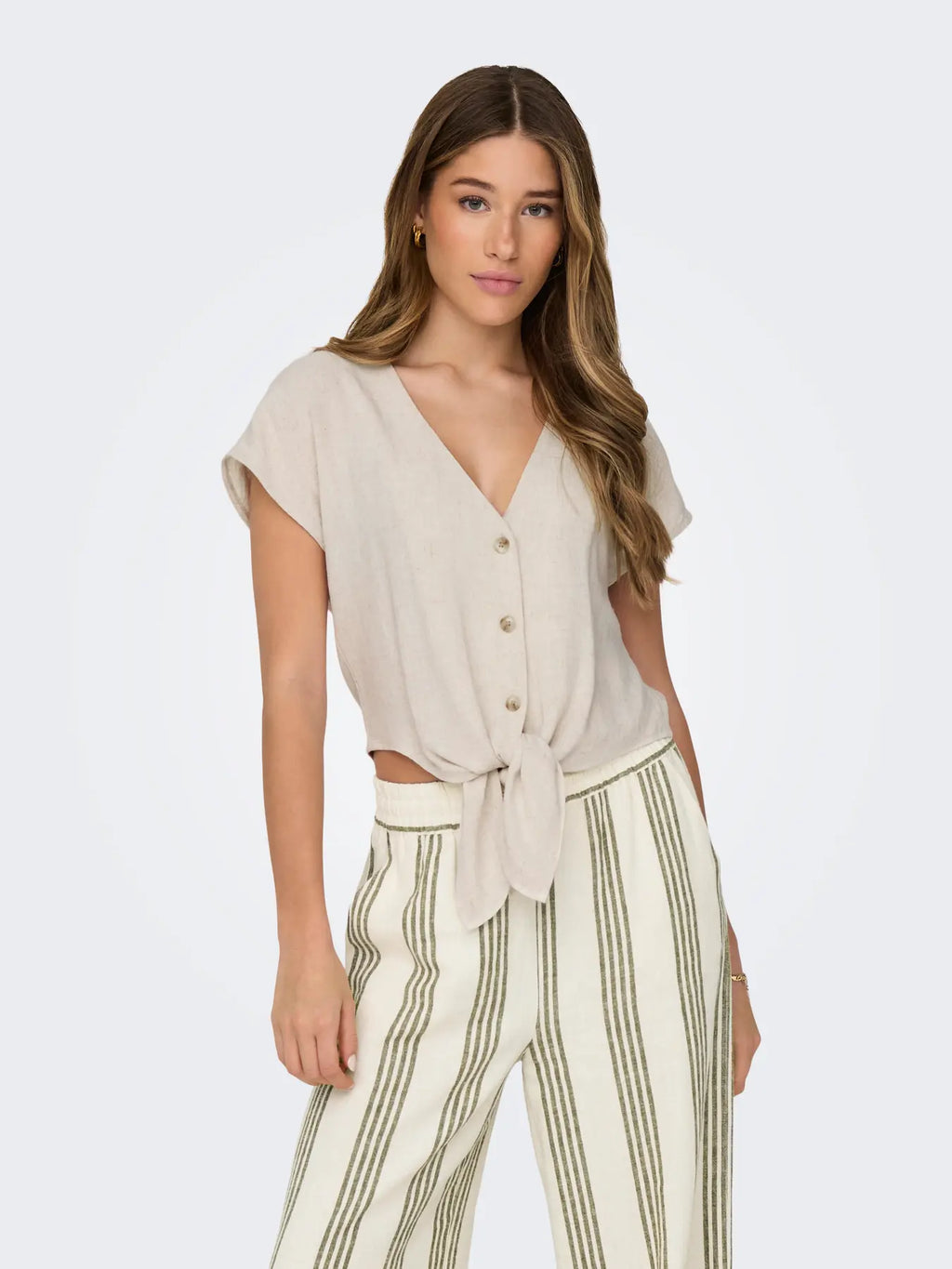 Only donna camicia SIESTA KNOT LIN 15322270 NOOS