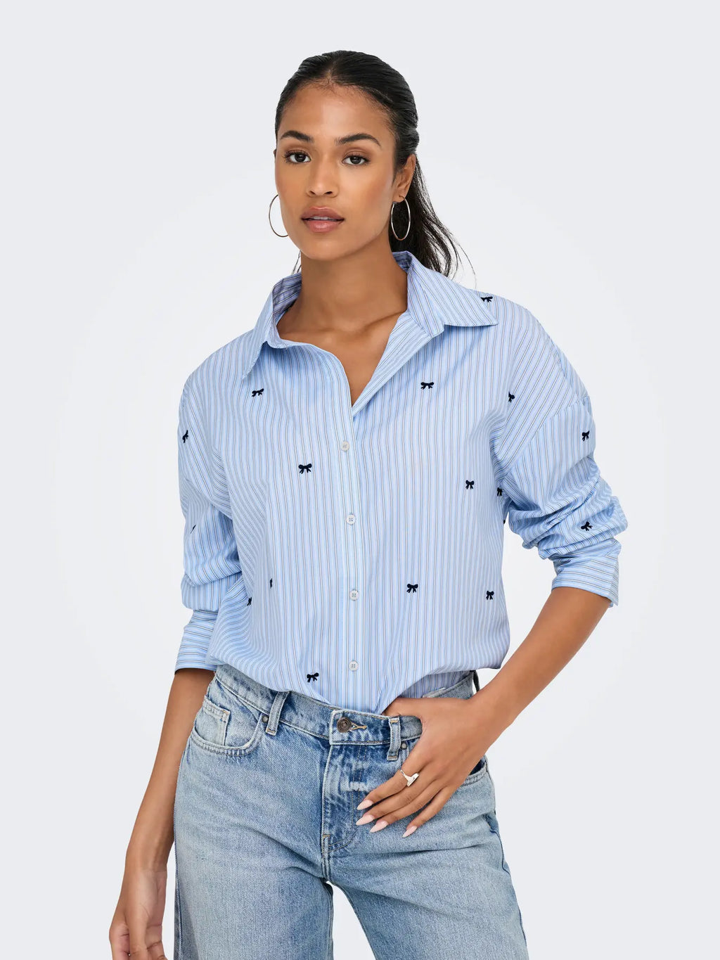 Only donna camicia OREGON 15367057 Serenity BW-BLACK