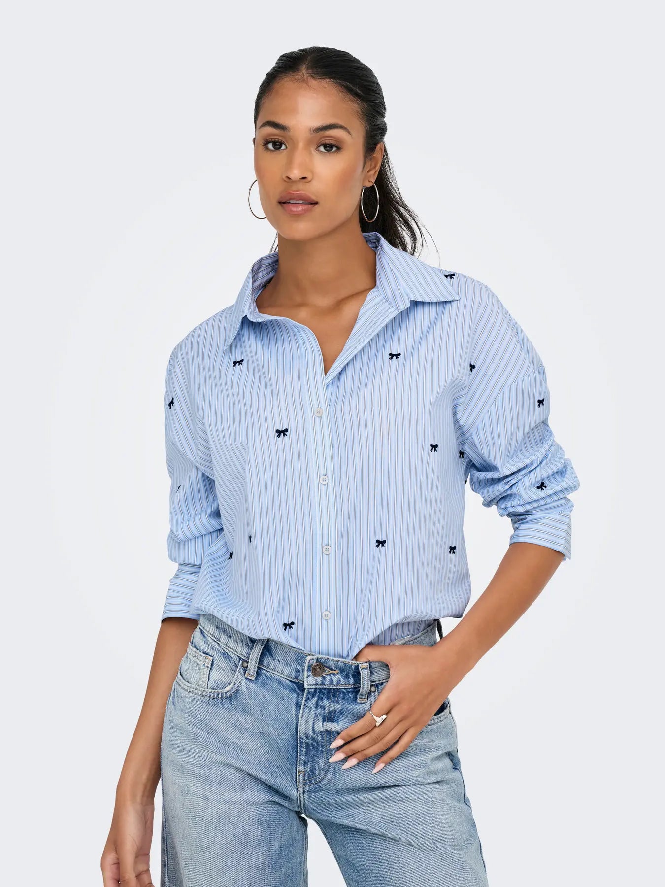 Only donna camicia OREGON 15367057 Serenity BW-BLACK