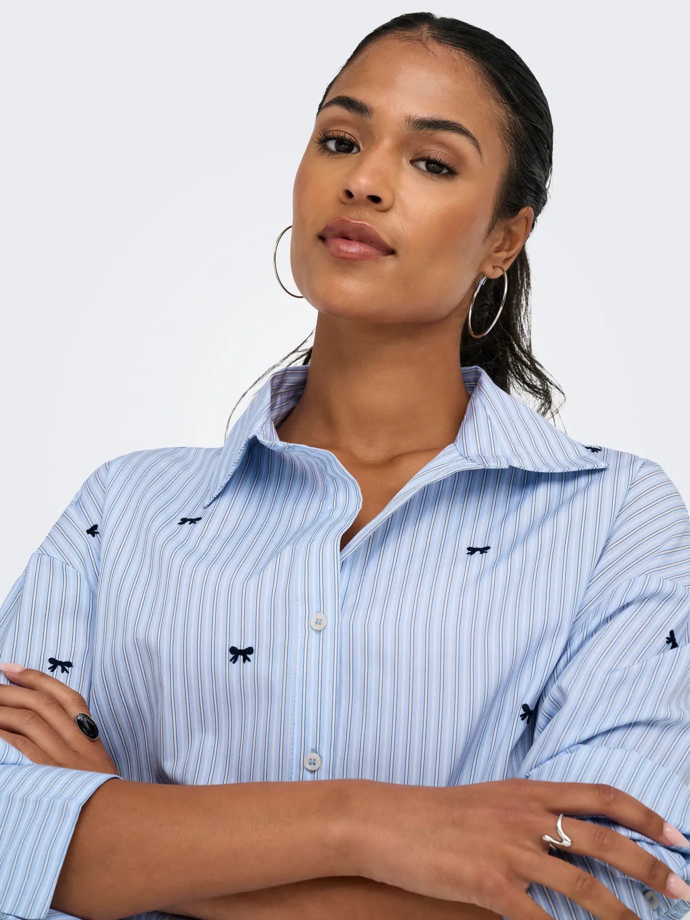 Only donna camicia OREGON 15367057 Serenity BW-BLACK
