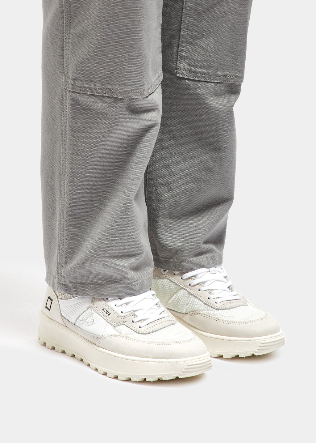 D.A.T.E. Uomo Scarpa Kdue Hybrid White M401-K2-HD-WH