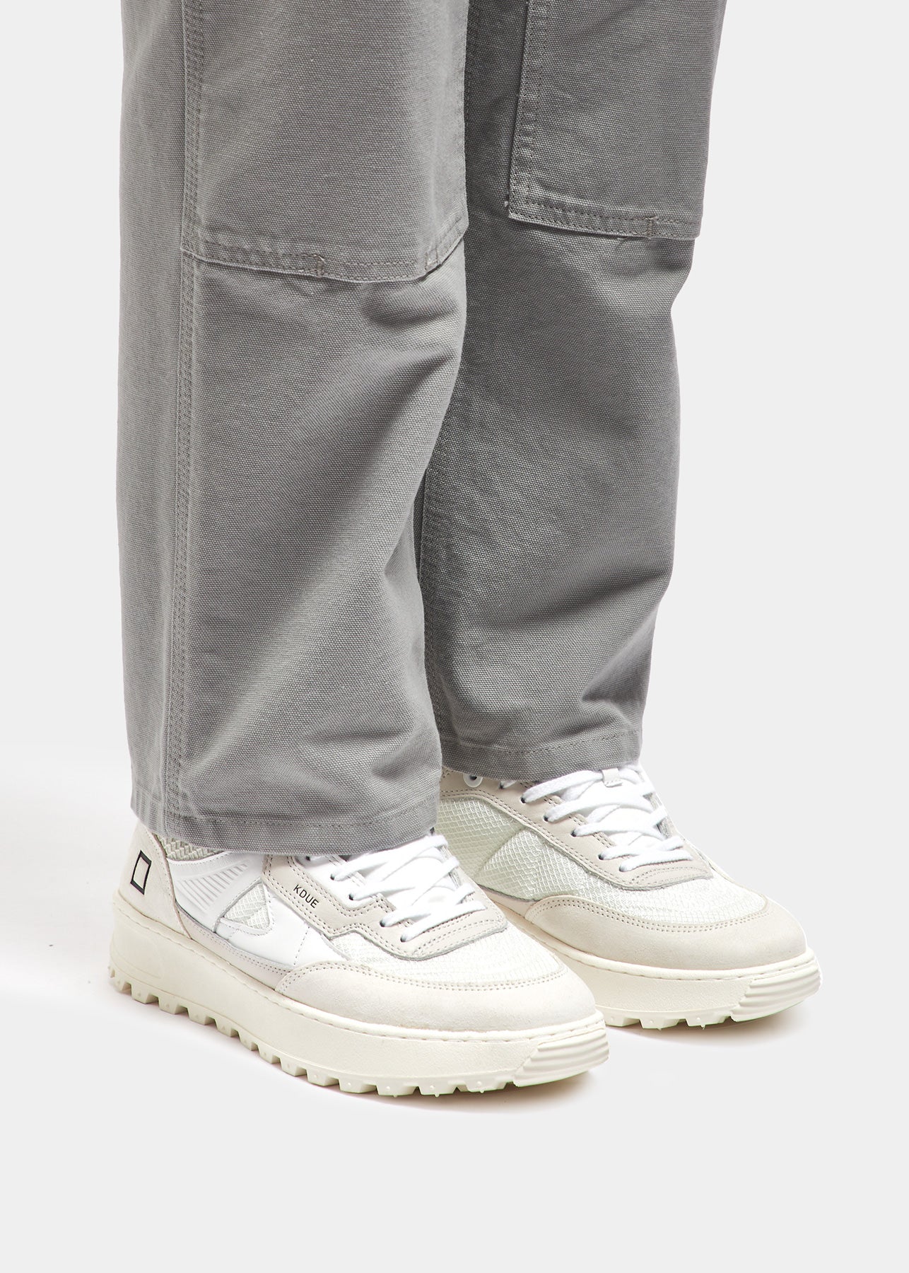 D.A.T.E. Uomo Scarpa Kdue Hybrid White M401-K2-HD-WH