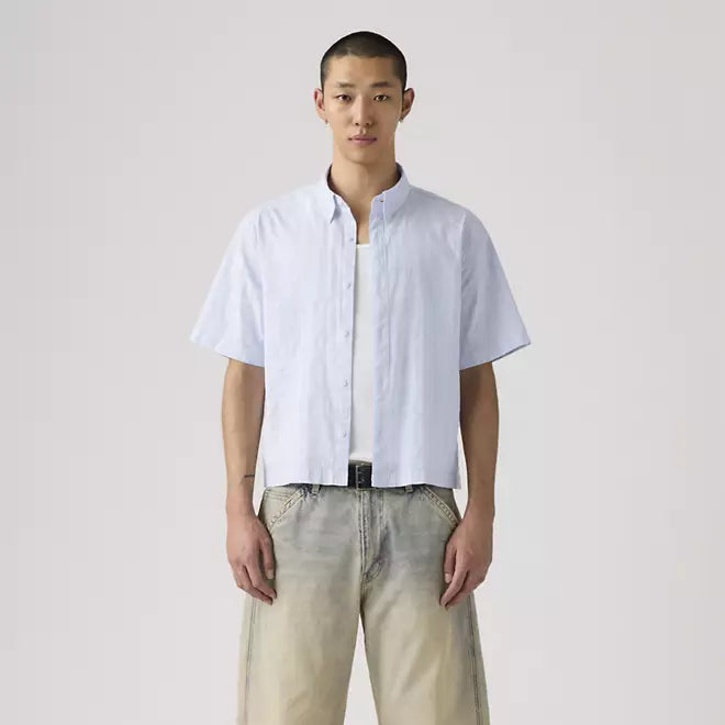 Levi's uomo camicia Ss LamaBoxyShirt 005GH stripe