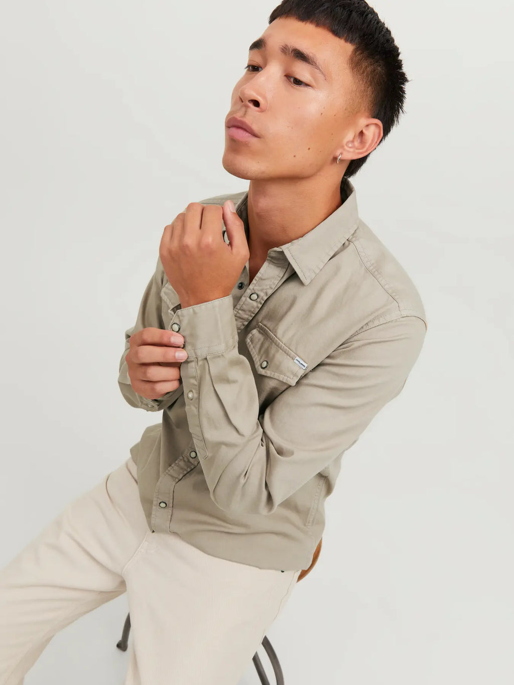 Jack & Jones uomo camicia Sheridan 12138115 Crokery