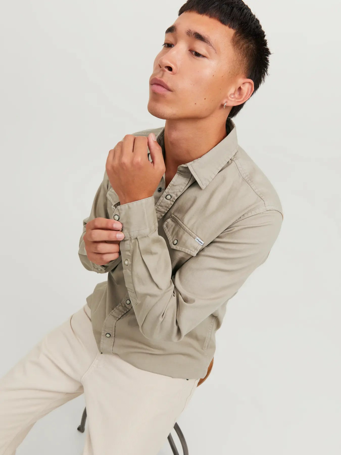 Jack & Jones uomo camicia Sheridan 12138115 Crokery