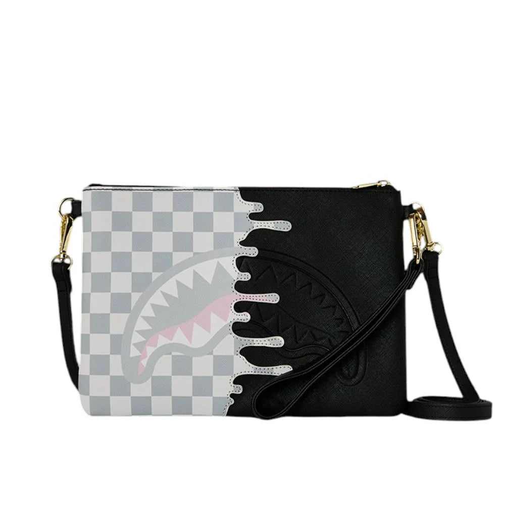 Sprayground pochette CREAM CHECK SIDE DRIPE CLUTCH 910B8919NSZ